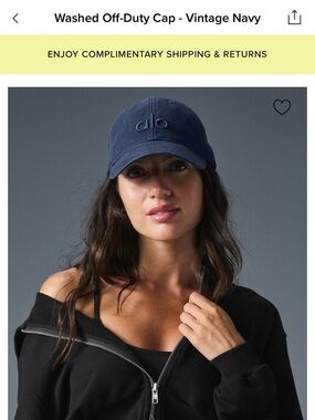 ALO Yoga | Washed Off-Duty Cap | Vintage Navy